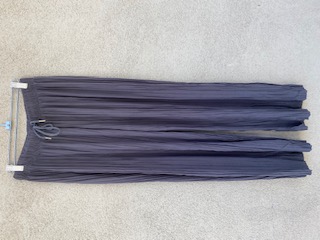Pleated Elastic Waist Detail Charcoal-Grey Pant